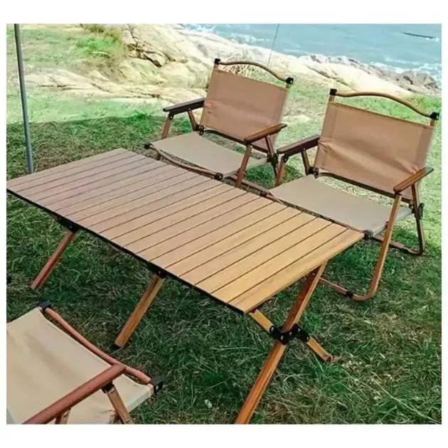 باك كراسي تخييم مع طاولة قابلة لطي